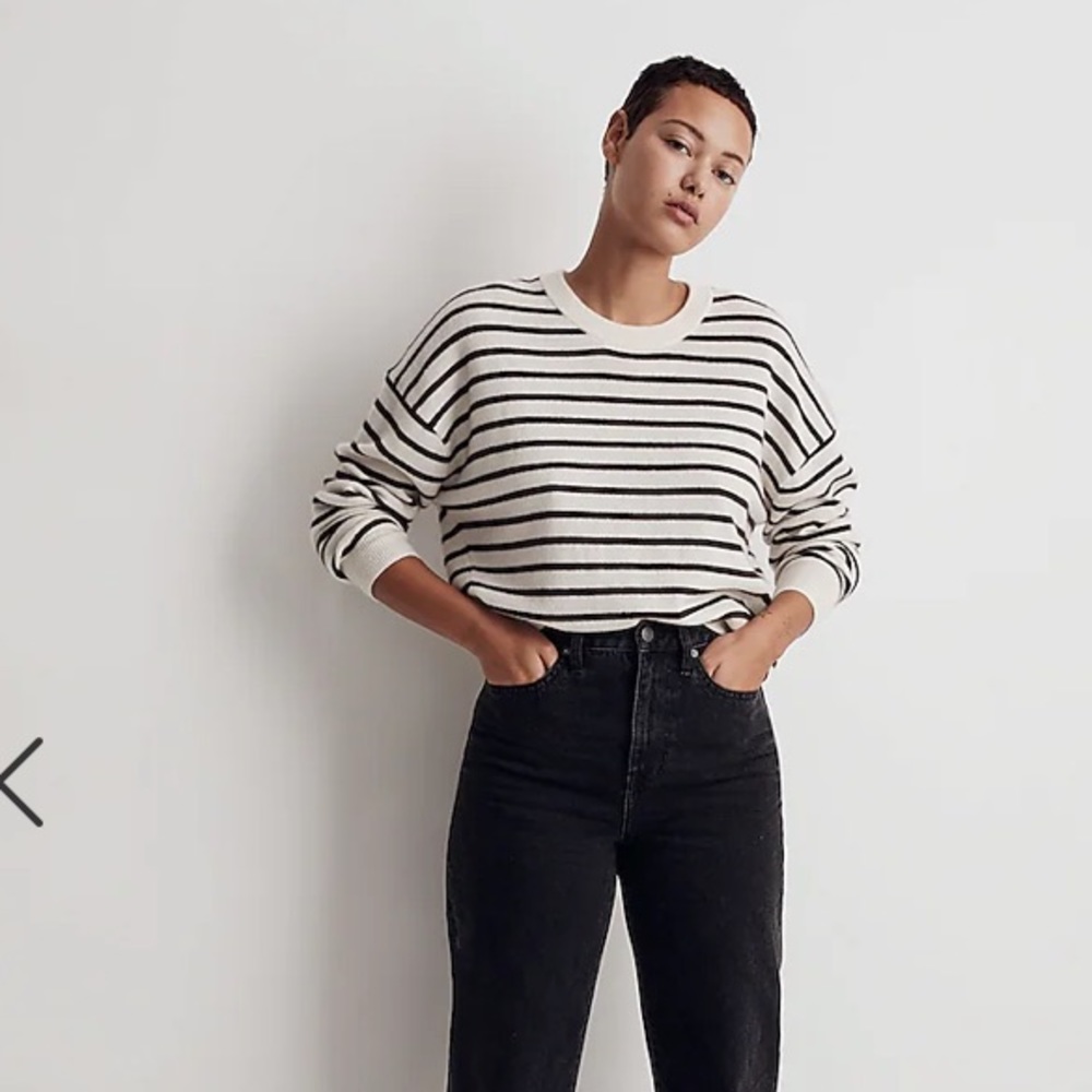 Madewell responsible Cashmere relaxed sweater in stripe